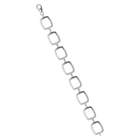 Silver Open Square Shape Bracelet