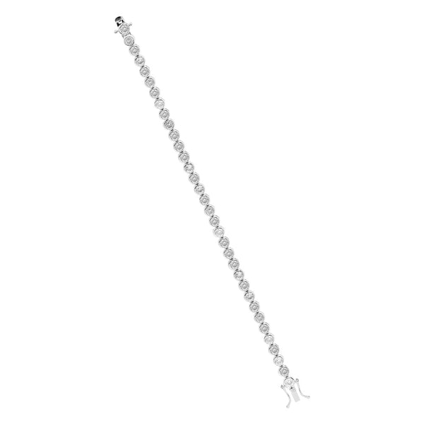 Silver white cz tennis bracelet