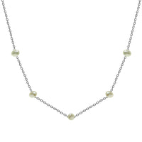 Silver Natural Pearl Trace Chain