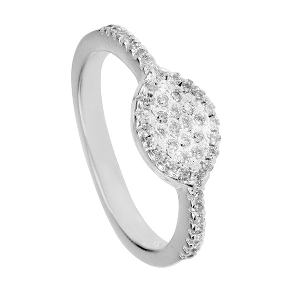 Sliver cz ring