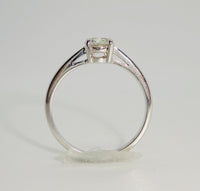 Pre Loved 9ct White Gold Single Stone Diamond Ring Diamond Weight 0.50