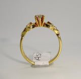 Pre Loved Yellow Gold Single Stone With Diamond Set Shoulders