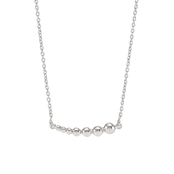 Silver graduated Bead Necklet