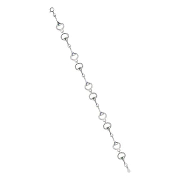 Silver Snaffle Bite Link Bracelet