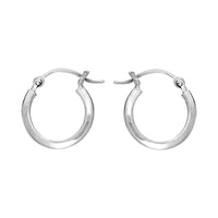 Silver Square Tube Round 15 mm Hoops