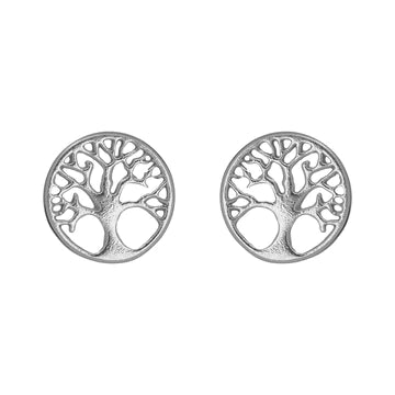 Silver Tree OF Life Stud Earrings