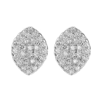Silver Marquise Shape CZ Set Earrings