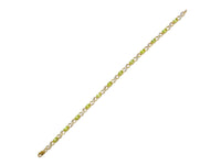 9ct Yellow Gold Peridot & CZ Bracelet