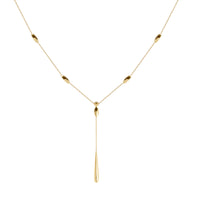 9ct Yellow Gold Trace Chain With Bombe Drop
