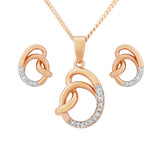9ct Rose Gold Diamond Pendant & 9ct Rose Gold Chain