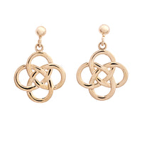 9ct Yellow Gold Celtic Design Drop Earrings