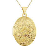 9ct Yellow Gold Family Locket & Chain