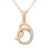 9ct Rose Gold Diamond Pendant & 9ct Rose Gold Chain