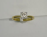 18ct Yellow Gold 4 Claw Single Stone Diamond Ring Carat Weight 1.00