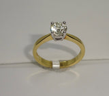 18ct Yellow Gold 4 Claw Single Stone Diamond Ring Carat Weight 1.00