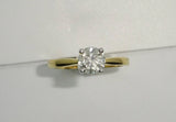 18ct Yellow Gold 4 Claw Single Stone Diamond Ring Carat Weight 1.00