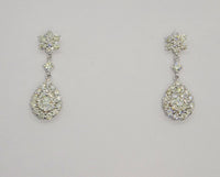 18ct White Gold Diamond Chandelier Drop Earrings     Diamond Wt approx 0.30cts