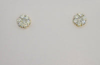 18ct Yellow Gold Diamond Cluster earrings Diamond Weight 1.50ct