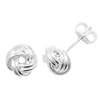 Silver Knot Stud earrings