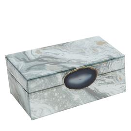 Grey/Green Marble Effect Trinket Box